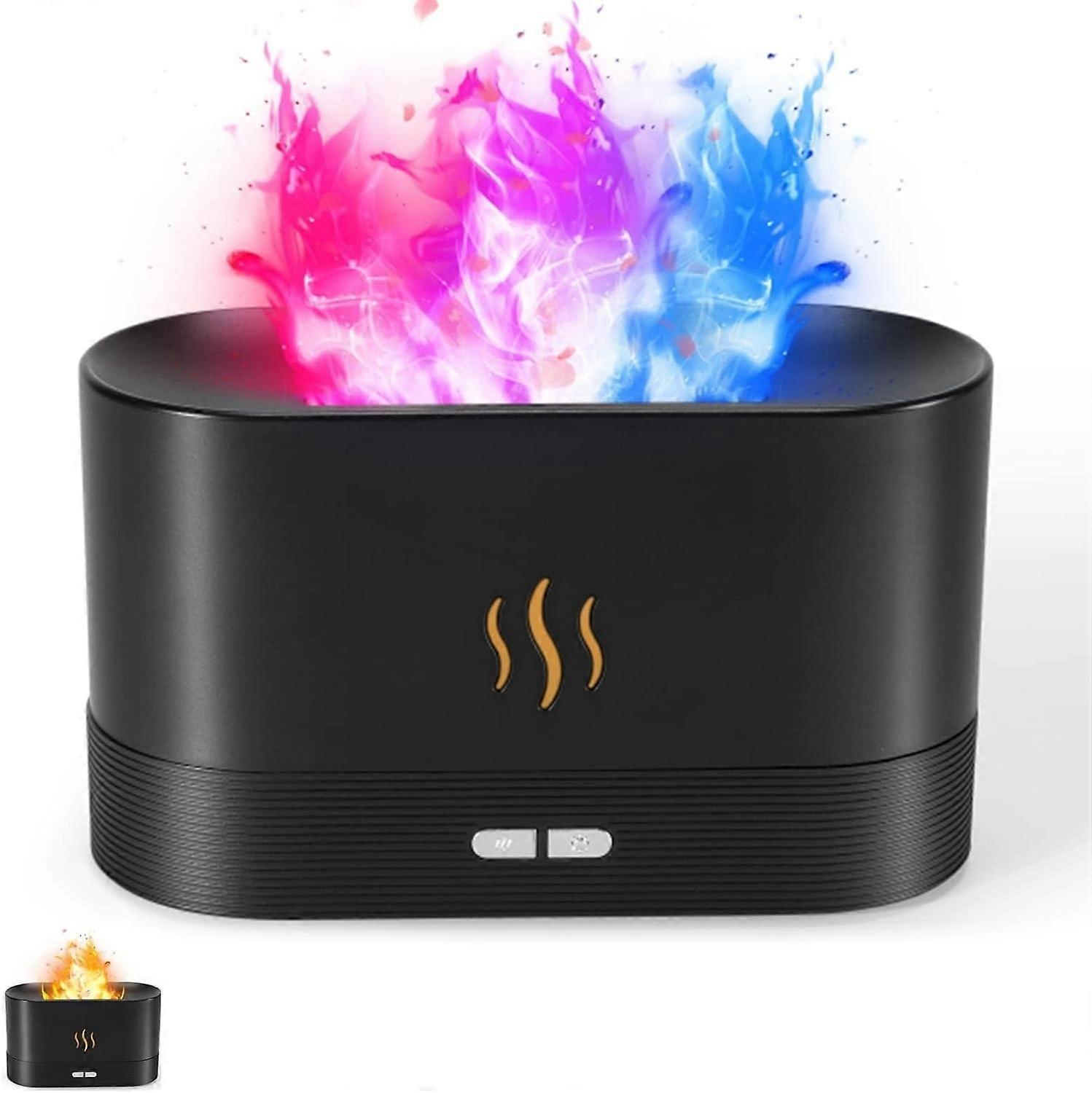 Colorful Flame Air Aroma Diffuser Humidifier, Upgraded 7 Flame Colors Noiseless Essential Oil Diffuse