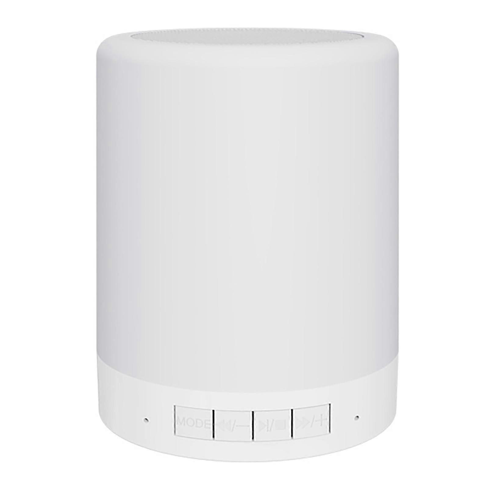 Bluetooth Speaker Touch Control Rechargeable Portable Smart Small Speaker with Colorful Lights for Home White