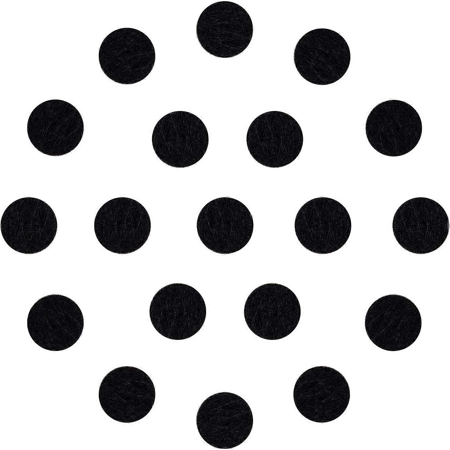 200Pcs Flat Round Black Self-Adhesive Felt Fabric Circles Furniture Pads for Hardwood Tile Floor Anti Scratch Noise Reduction Against Bumps DIY Projec