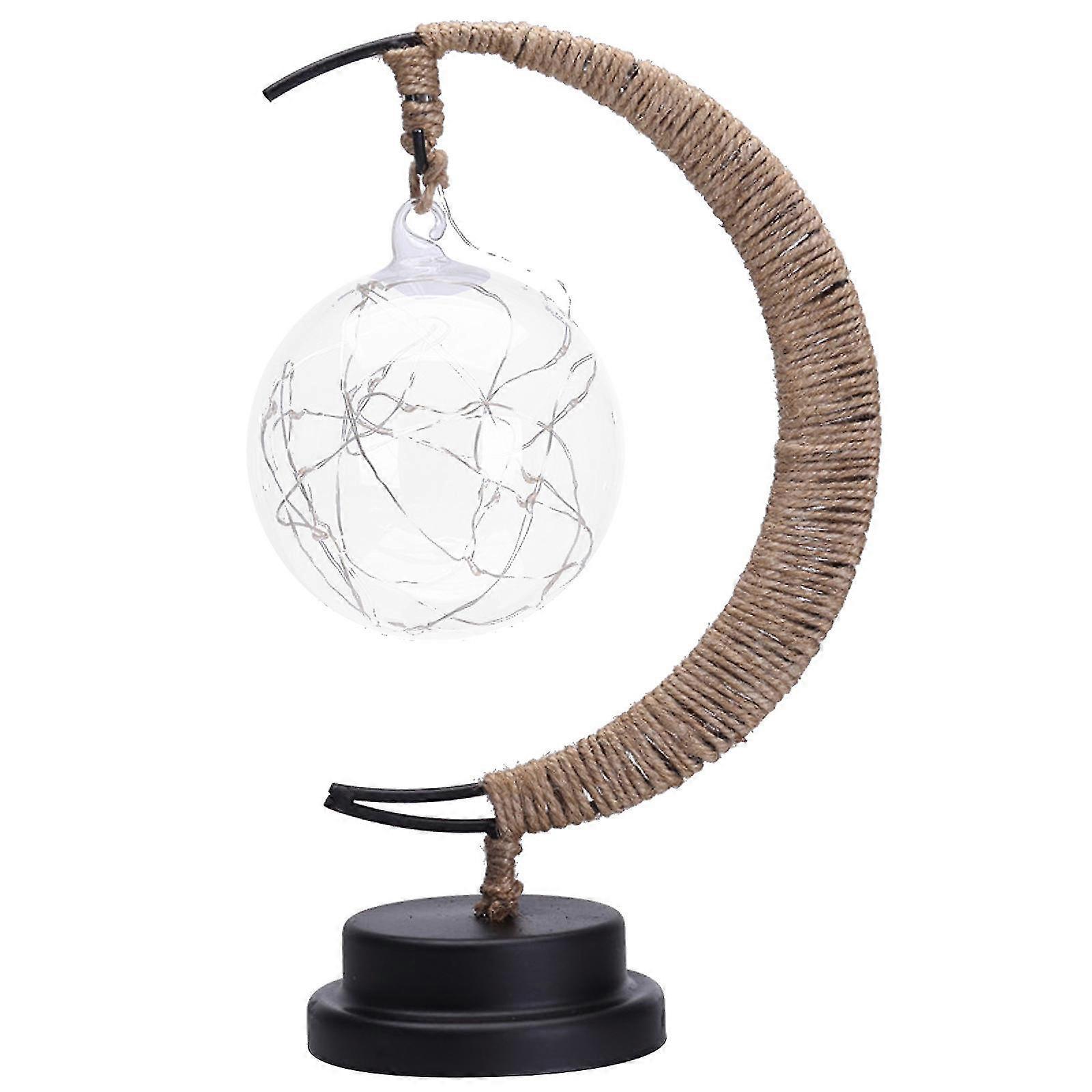 led decorative light star moon light handmade wrought iron night light