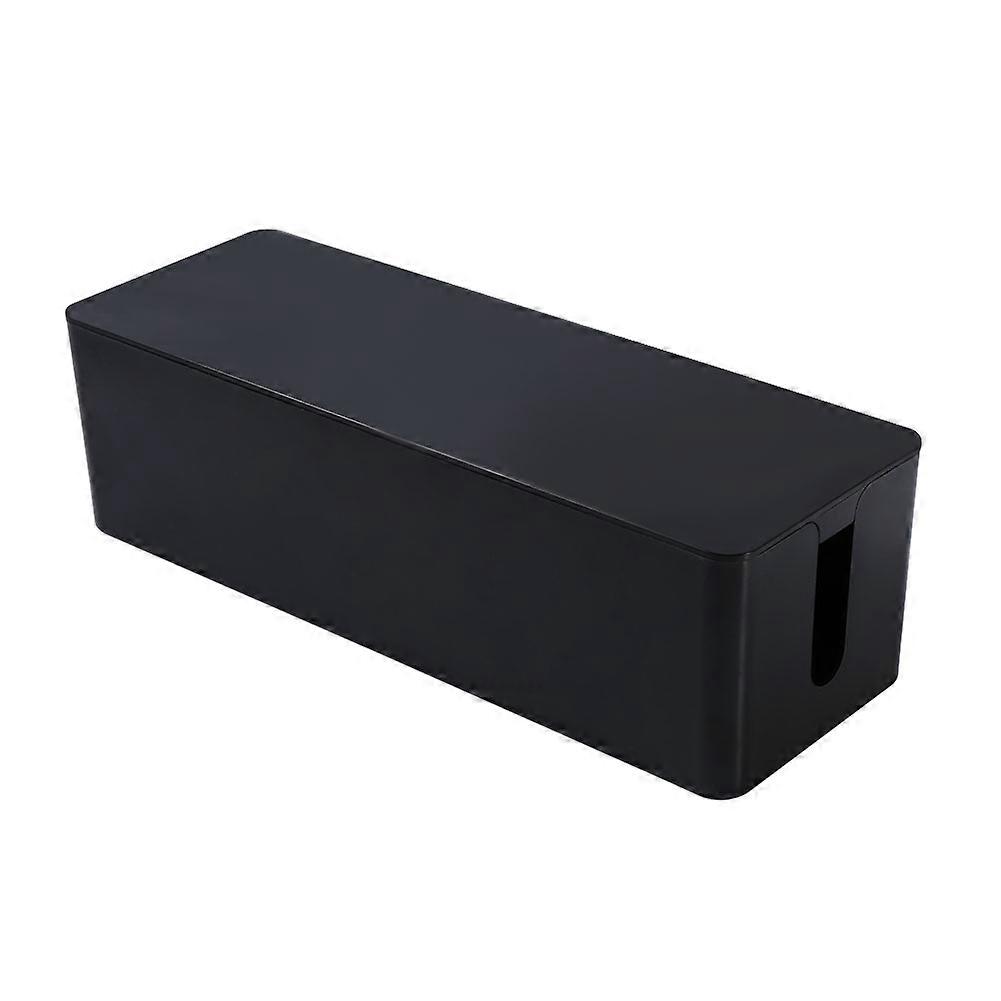 Safe power cord socket storage box (black)