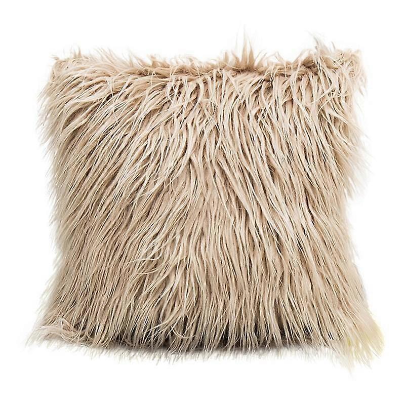 2Pack Faux Fur Solid Throw Decorative Pillow Cover Cushion Covers