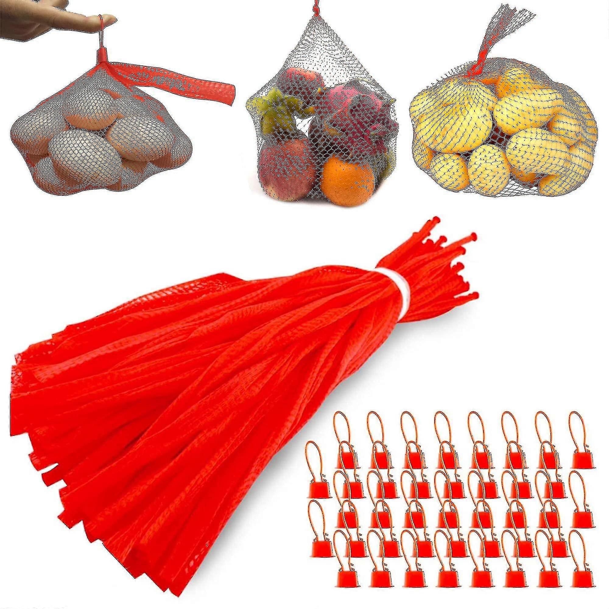 Pack Of 200 Mesh Produce Bags Reusable Mesh Bags Shopping Net Bags Egg Net Bag Fruit Net Bag For Egg Net Bags, Fruit C