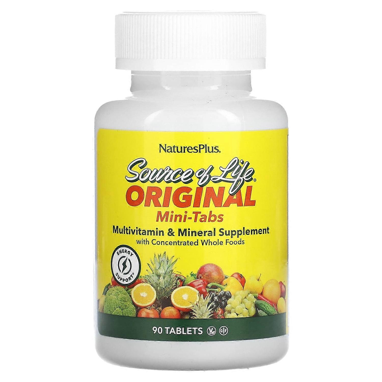 NaturesPlus, Source of Life, Original Mini-Tabs, Multi-Vitamin & Mineral Supplement with Concentrate