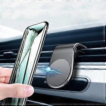 Supporto magnetico per telefono da auto per bocchetta dell'aria, nero