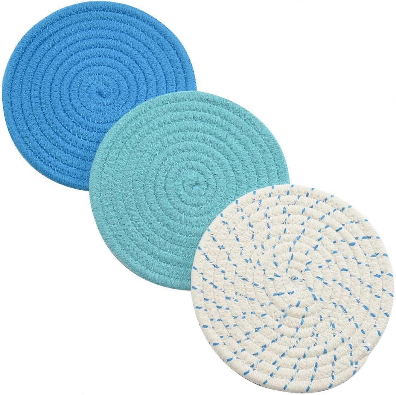 Kitchen Pot Holders Set Trivets Set 100% Pure Cotton Thread Weave Hot Pot Holders Set