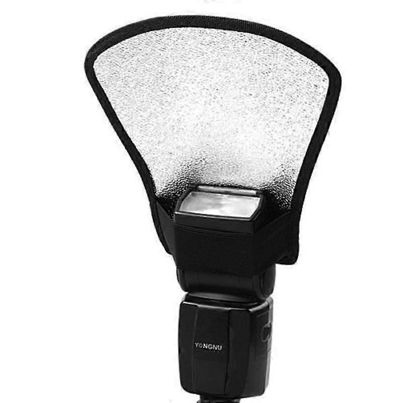 Kamera Flash Light Reflektor Flash Diffuser untuk Kamera Nikon/Canon/Sony Perak Putih Flash Diffuser Softbox 11*18*20Cm