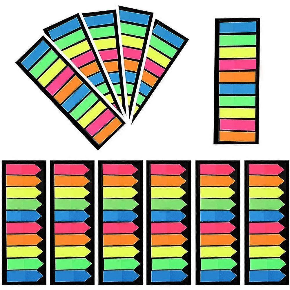 12 Sets Page Markers Sticky Index Tabs, Colored Index Tab Flags, Fluorescent Sticker Tabs Note for