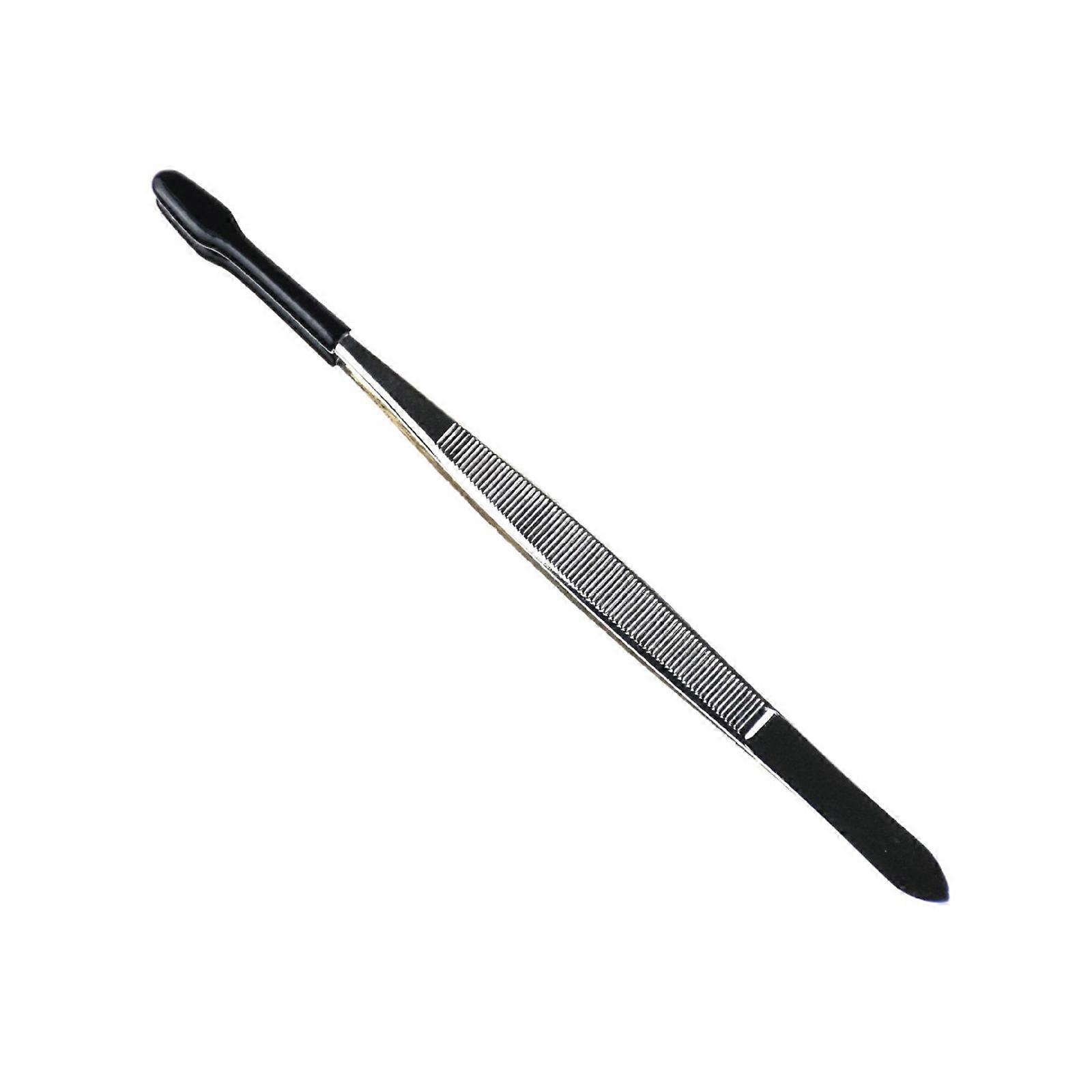 Multi-function Tweezers for w/ Rubber Tips Coin Tweezers Flat Tip Tweezers for B