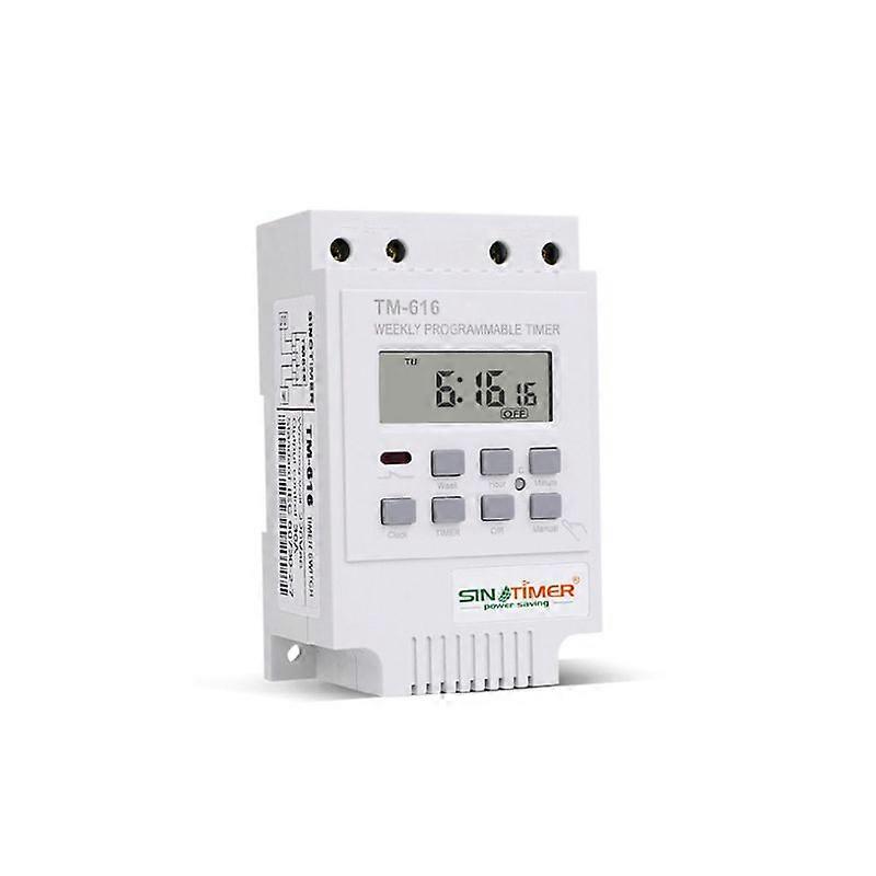 Digital Electronic Timer Switch 220V 30A Rail Mount 17 Settings 7 Days Weekly Programmable Relay Controller
