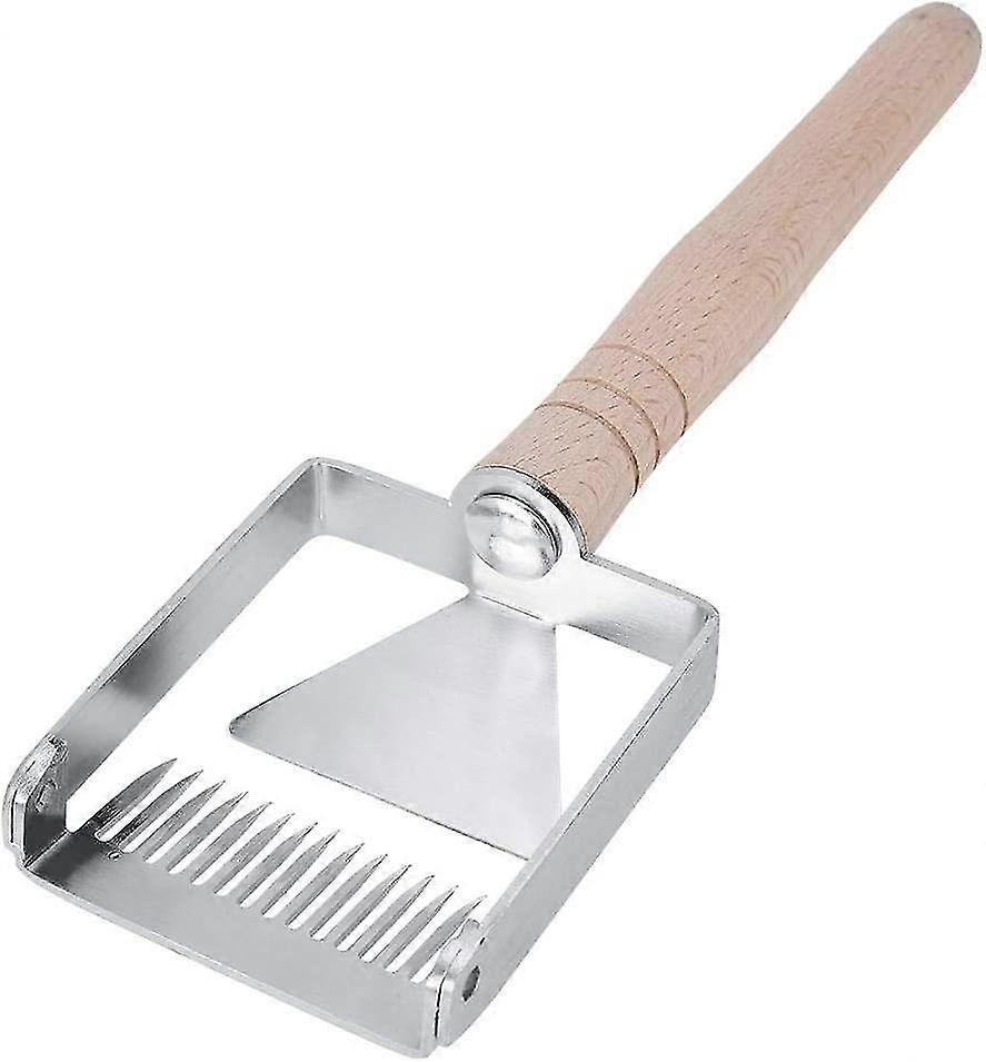 Honeycomb Honey Stainless Steel Scraper Beekeeping Tine Uncapping Fork Hive Wooden Handle Sturdy(1pc,brown)