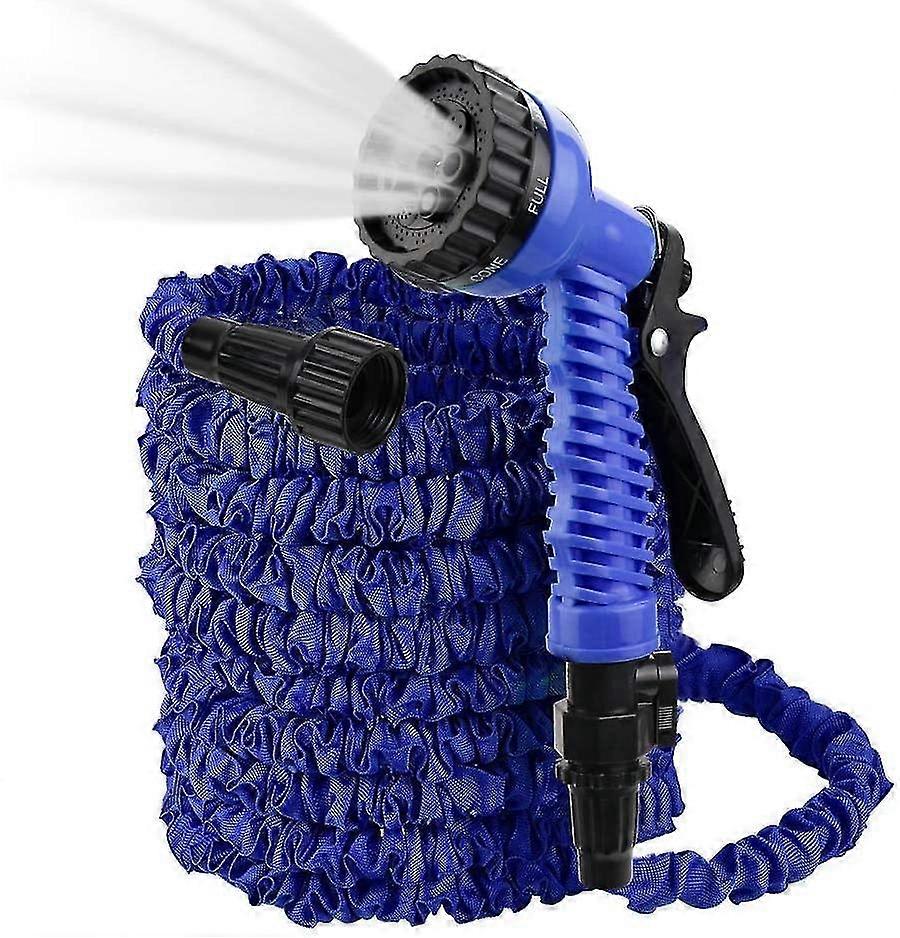 Black 25ft Garden Hose Expandable Flexible Hose Garden Telescopic Hose