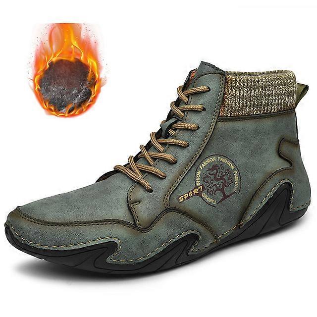 JWL-Leather Stivali Da Uomo Inverno con Pelliccia Super Caldo