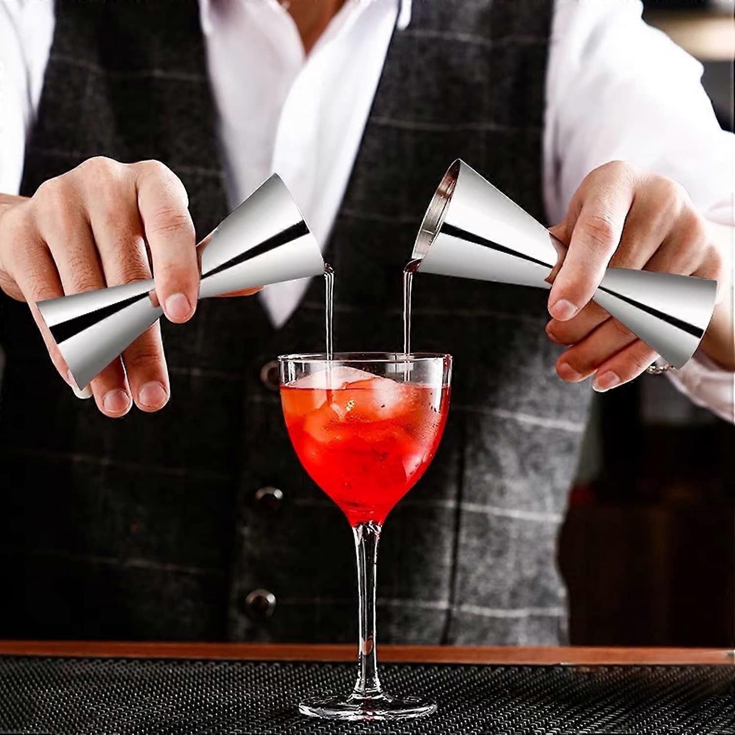 Cocktail Measuring Cup, 304 Stainless Steel Measuring Cup, Integrated Scale Cocktail Jigger Dual Spirit