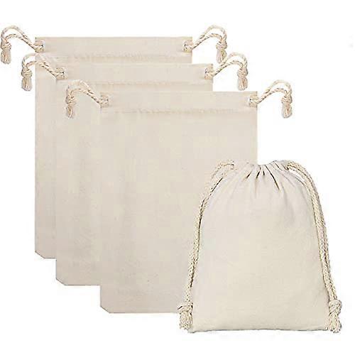 20 Pack Cotton Muslin Bags, Breathable Pouches with Drawstring Reusable Mesh Bags Packing Storage Bags