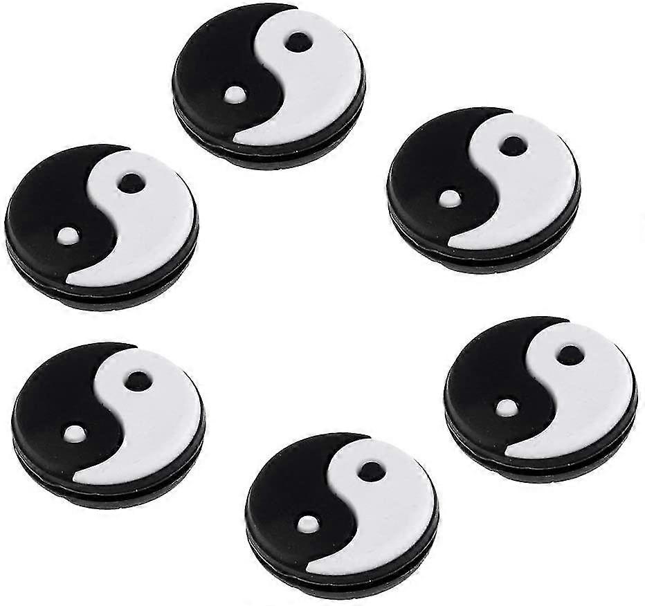 6 Pieces Yin And Yang Tennis Racquet Dampener Vibration Dampener Suit For Tennis Players