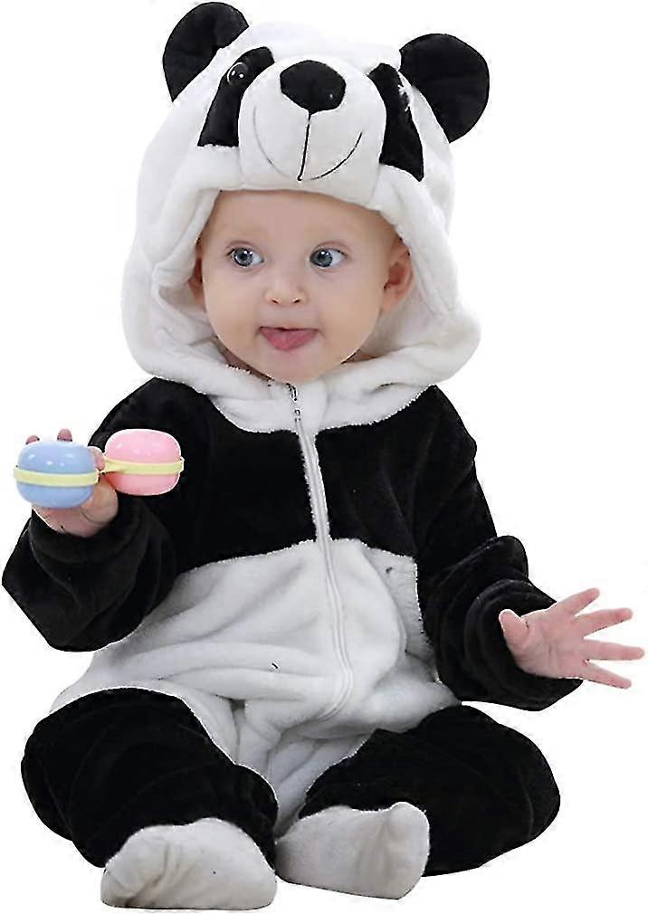 Unisex Baby Romper Winter And Autumn Flannel Jumpsuit Animal Cosplay Outfits