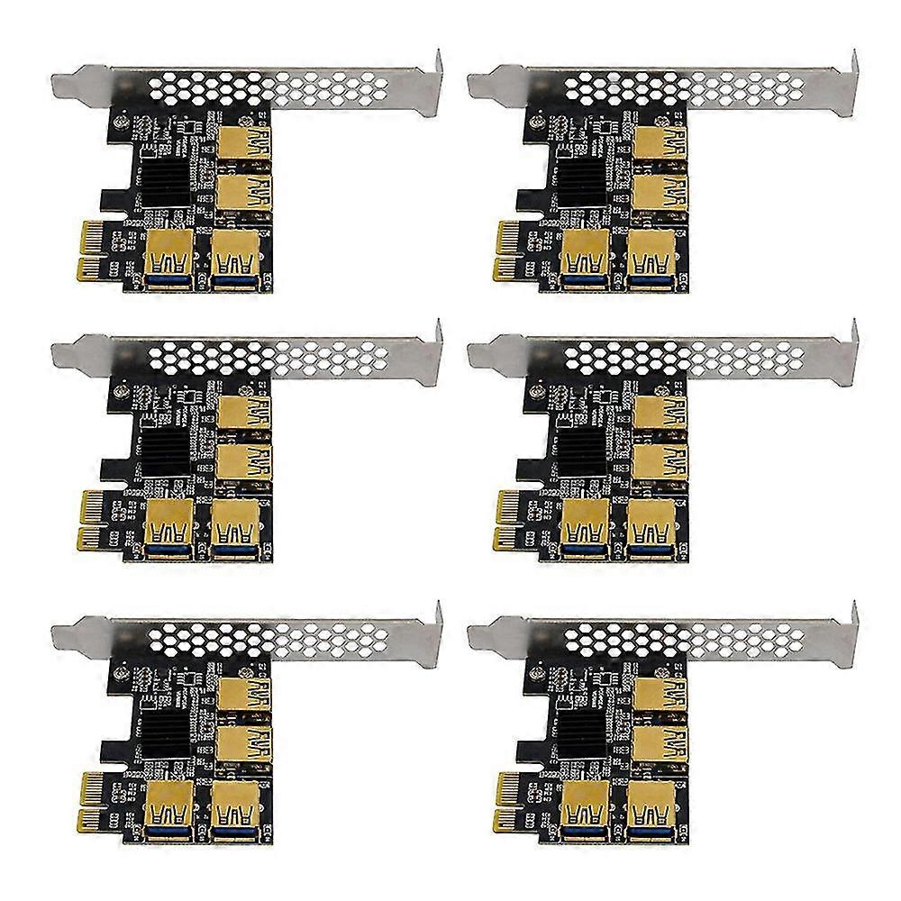 6 pezzi Pci Express 1 A 4 riser card Pci-e 1x a Pcie USB 3.0 Adattatore Port Multiplier Miner Card per