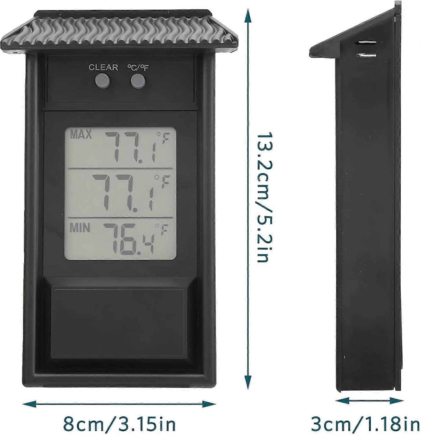 Digital Minimum and Maximum Thermometer, Digital Indoor Outdoor ...