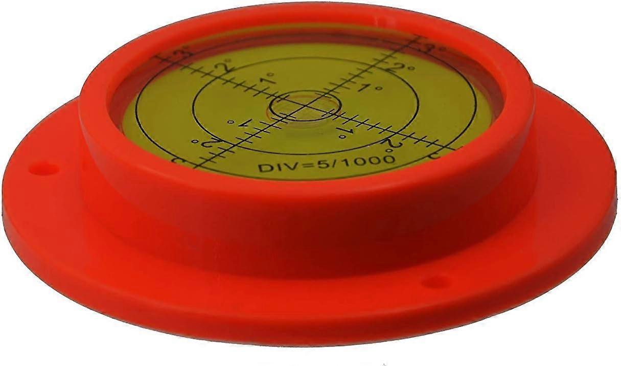 High precision circular level 70 mm. With three mounting holes, it can be fixed.