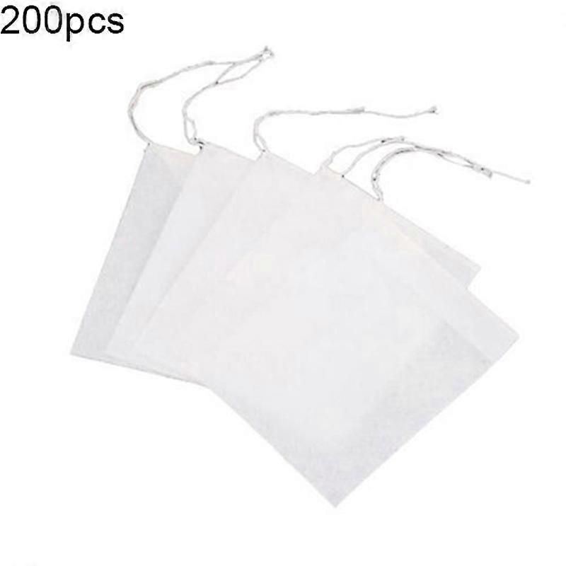 100pcs White Non-woven Empty Teabags String Filter Paper Herb Loose Tea Bag KAESI