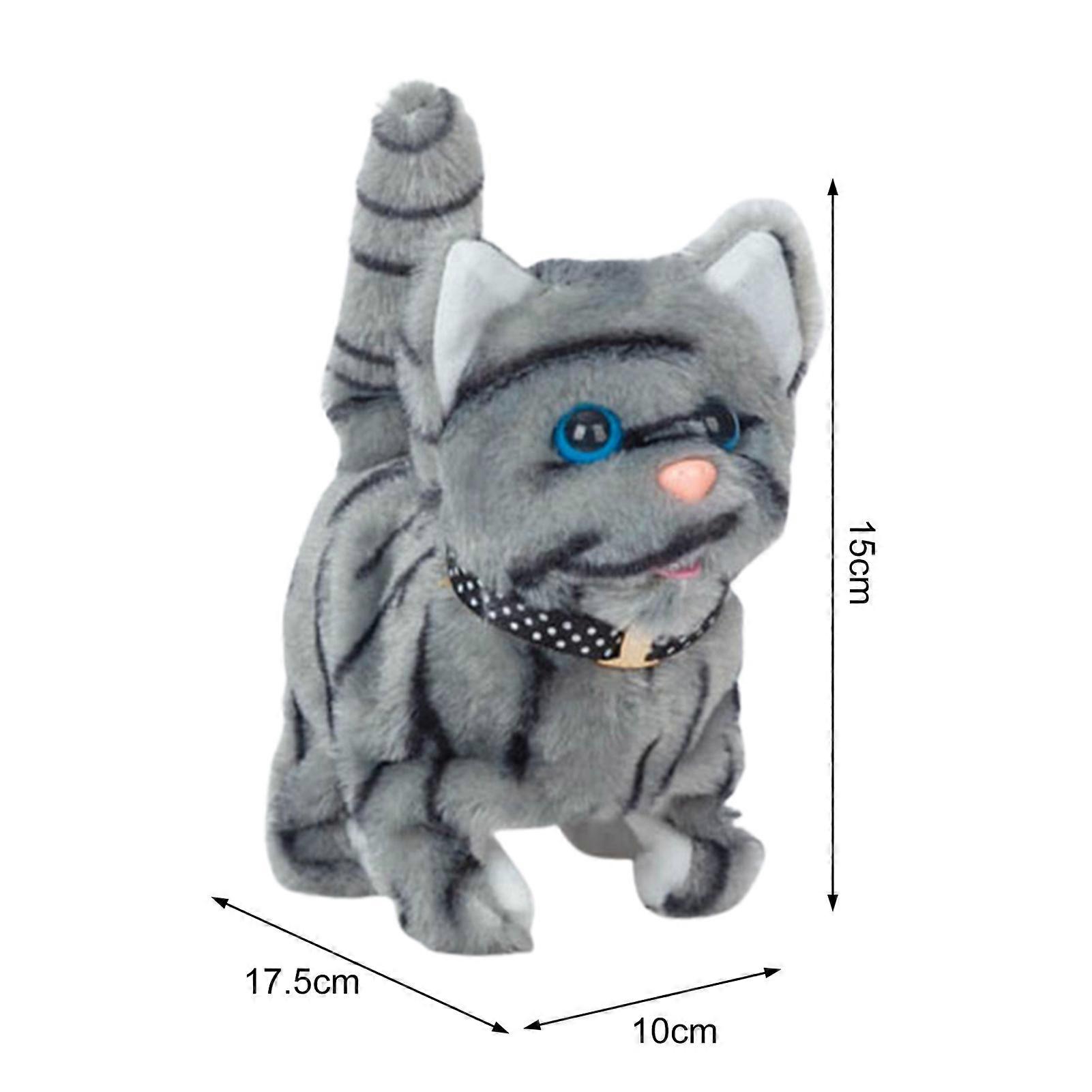 Electric Plush Cat Simulated Meowing Walking Tail Wagging Cute