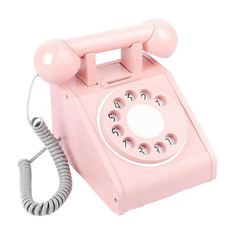 Simulation Telephone Toy Multifunctional Exercise Hand Muscles Wood Early Education Telephone Equipment for Home Ornament KAESI