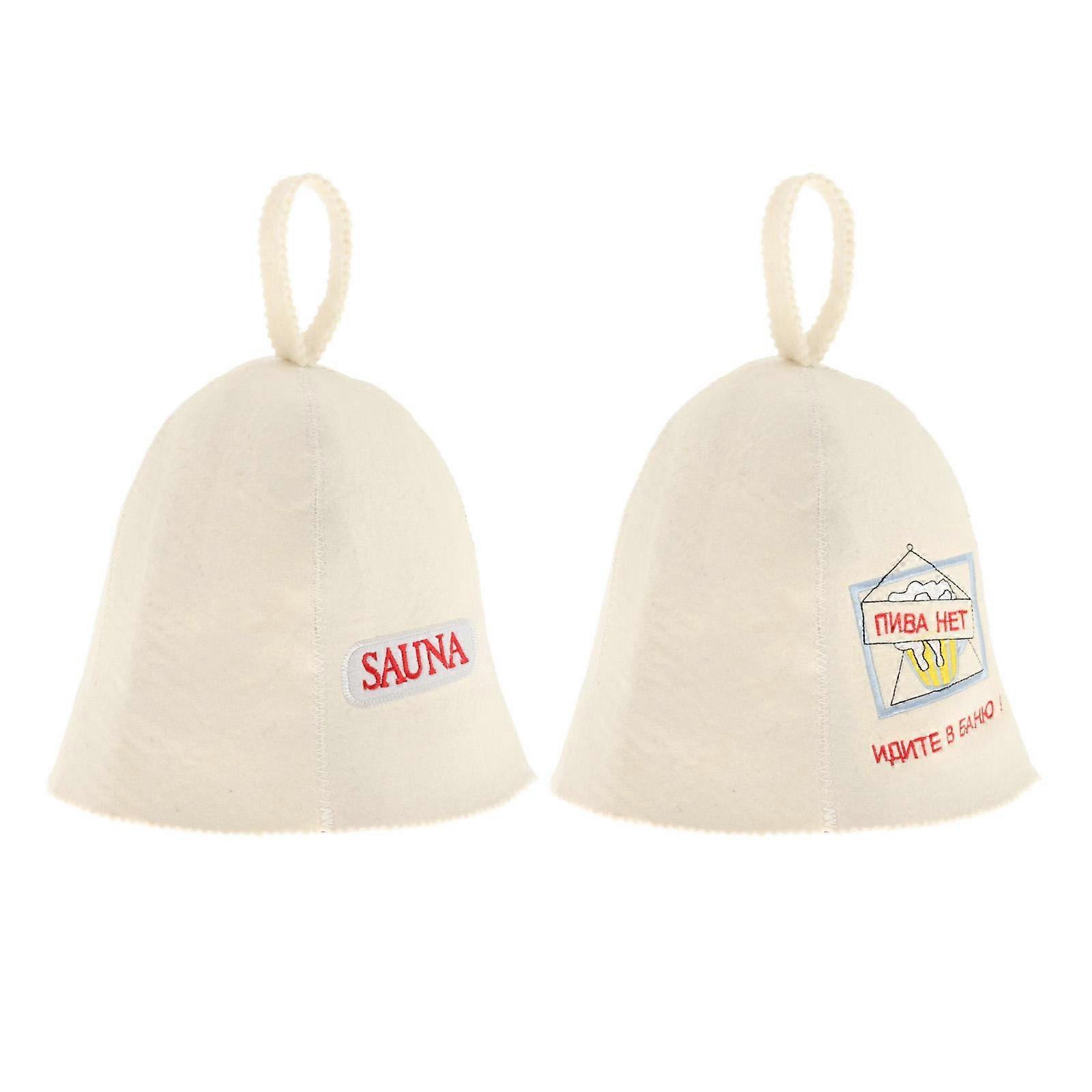 2x Cappello Sauna russo Banya Saunahut Saunahattu 100% Lana Feltro Donne Uomini