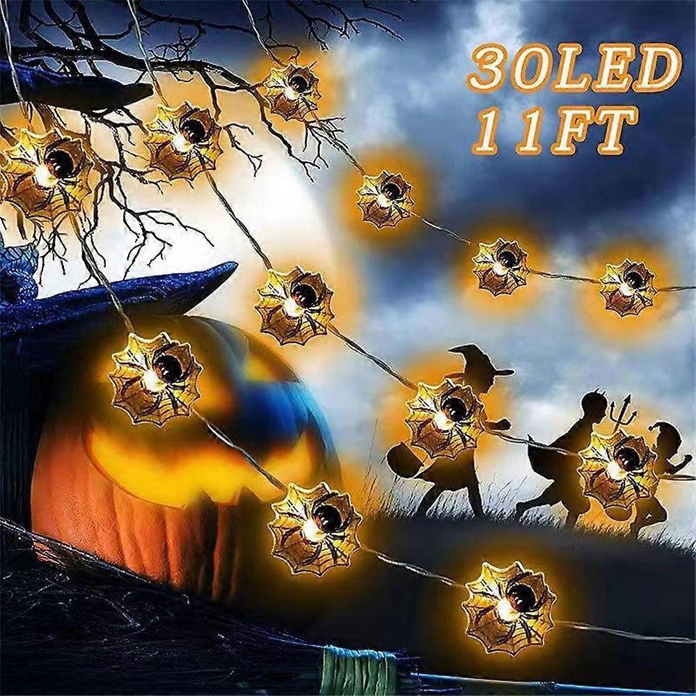 1meter  Halloween decorative pumpkin bat spider light string luminous terror Led decorative lights