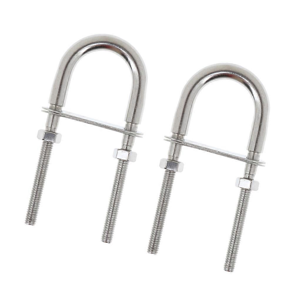 2 Stück 304 Edelstahl Boot Bug Heck Öse U-Bolzen, Marine Rigging M6*90