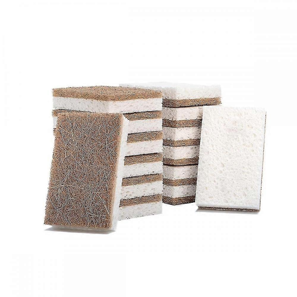 16pcs Biodegradable Compostable Cellulose Kitchen Sponges Coconut Scrubber - Eco Friendly Sponge