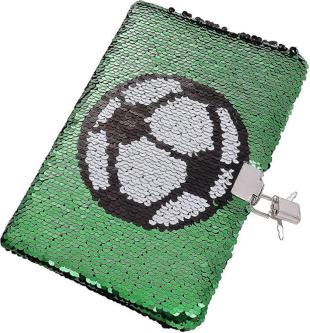 Boys Football Diary with Lock and Key, Sequin Diary Notebook Kids Diary School Travel Notebook Gift
