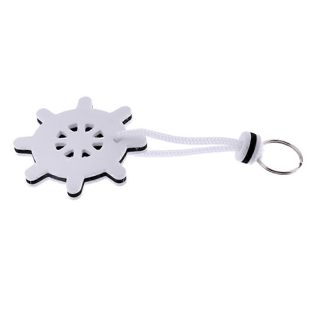 3x Steering Wheel Shaped Marine Boating Keyring Floating Key  Float