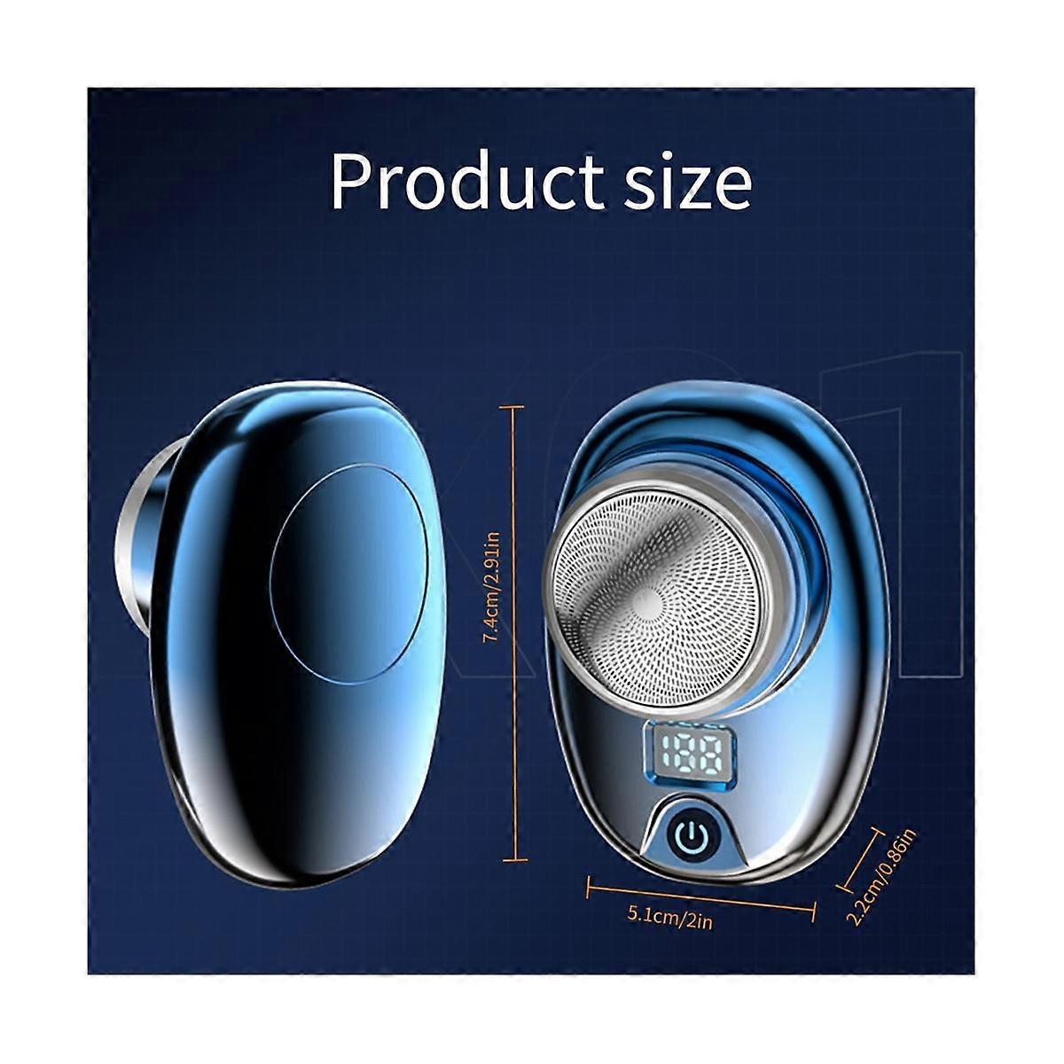 Mini Electric Travel Shaver for Men Pocket Size Washable Rechargeable Portable Painless Cordless Tr