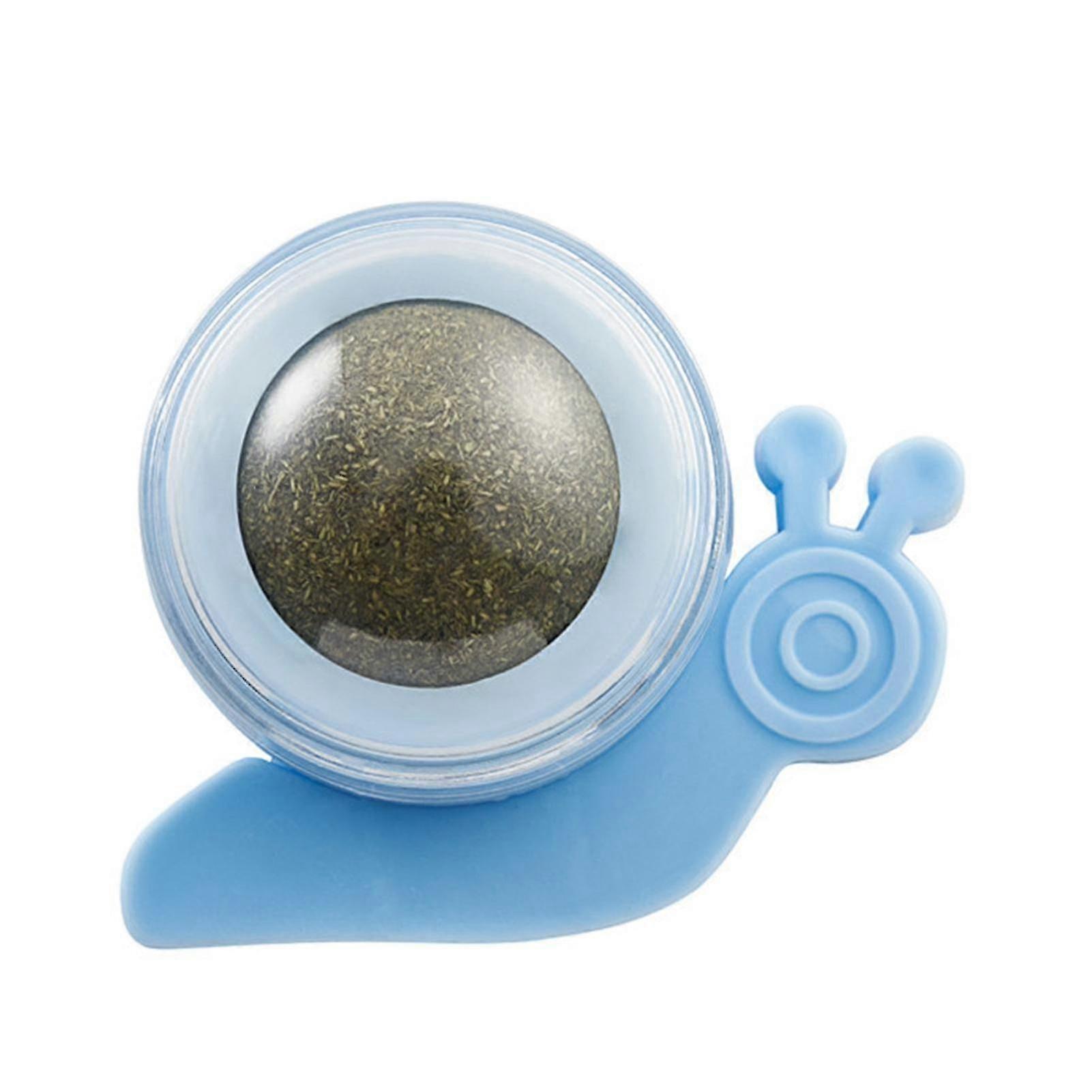 Snail Catnip Ball Rotating Ball Teeth Cleaning Replaceable Happy Interactive Cat Toy Ball