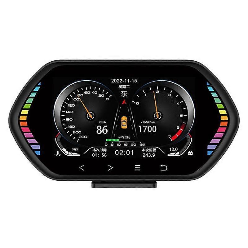 F12 Universal HUD Head-Up Display OBD2 GPS Tachometer Intelligenter Neigungsmesser Autozubehör