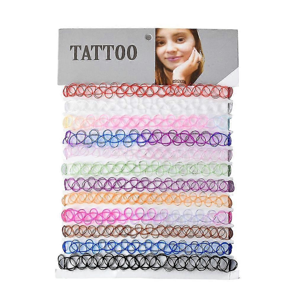 Choker Colliers Elastic Chocker Collier Plastique Ligne de pêche Tatouage Colliers