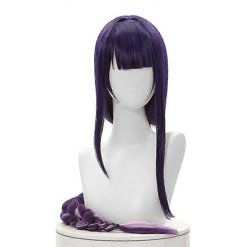 גנשין אימפקט בעל קוספליי פאה Raiden שוגון קוספליי פאה 100 ס"מ ארוך Graident סגול קלוע פאות שיער סינתטי