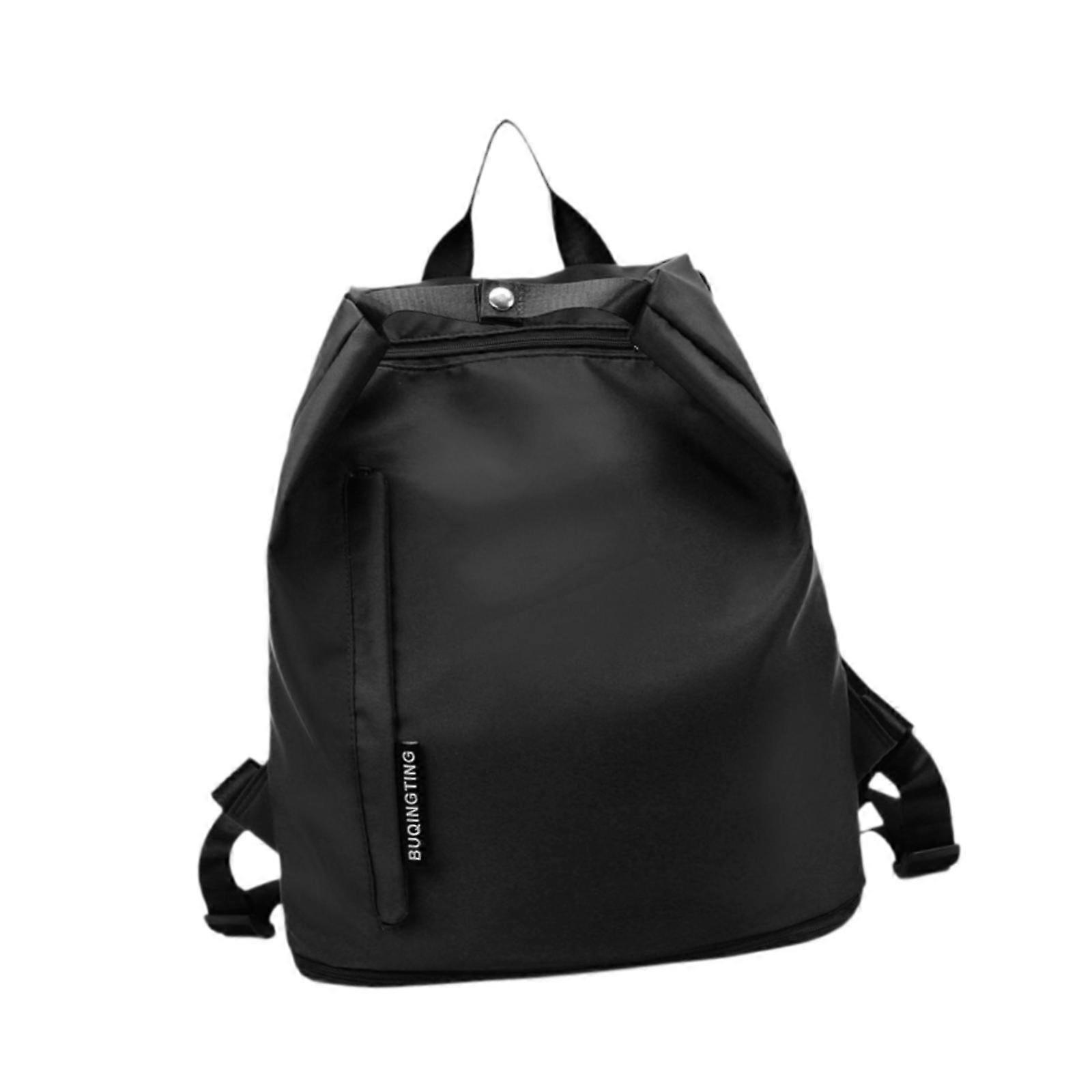 Beach Backpack Exercising Hiking with Shoes Compartment Workout Swim Gym Bag Black