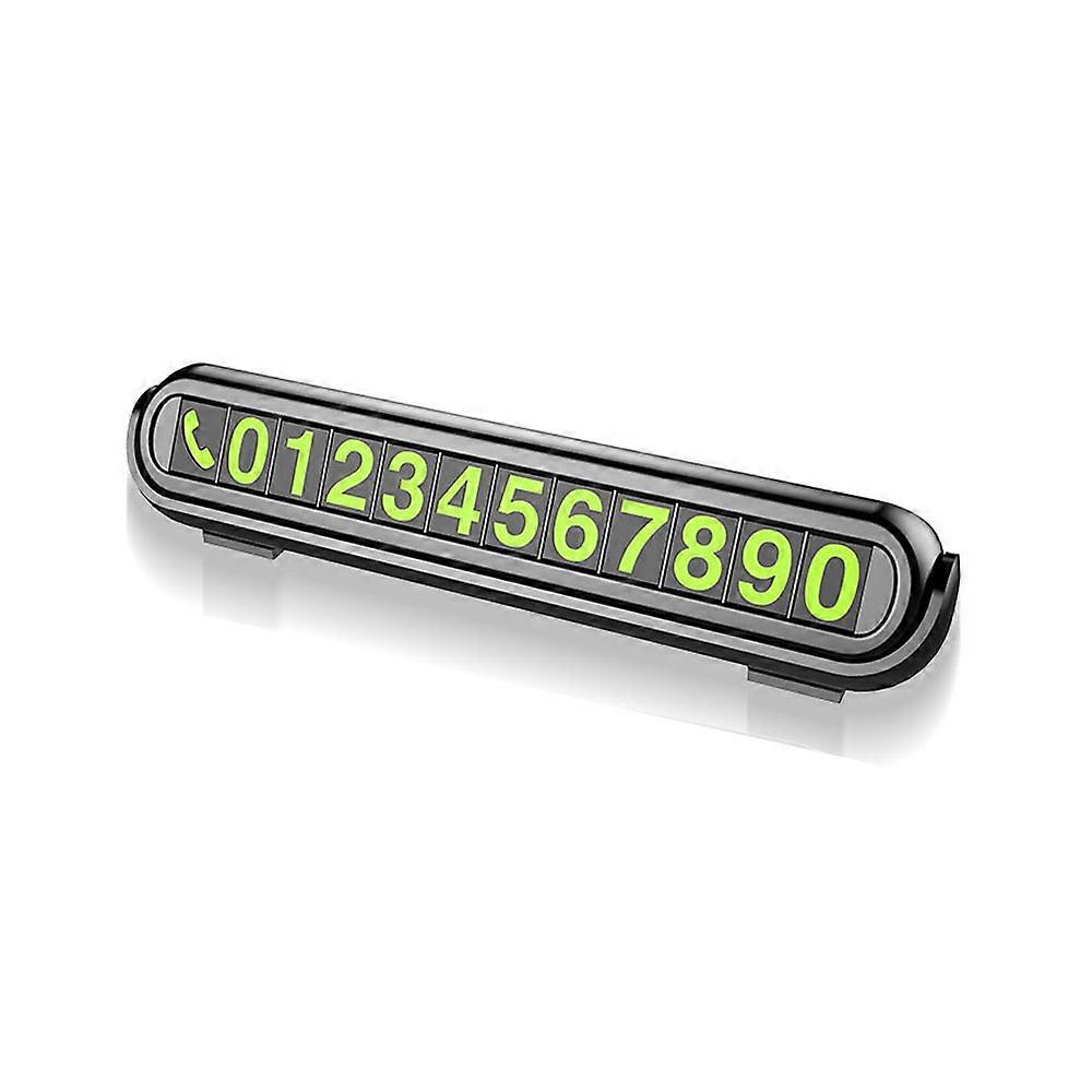 (Black)Temporary Parking Plate, Aromatherapy Car Temporary Stop Parking Card Luminous Phone Number Display Plate