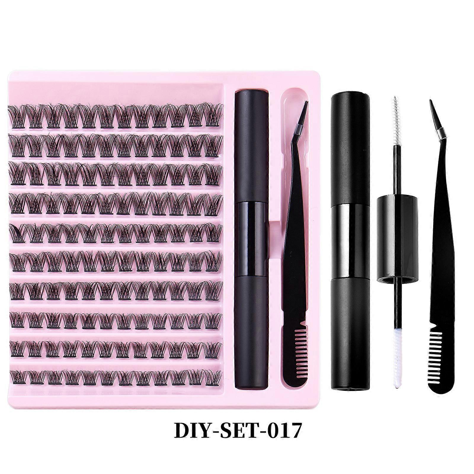 DIY Lash Extension Kit,Lash Clusters with Bond and Seal Individual Lashes Kit