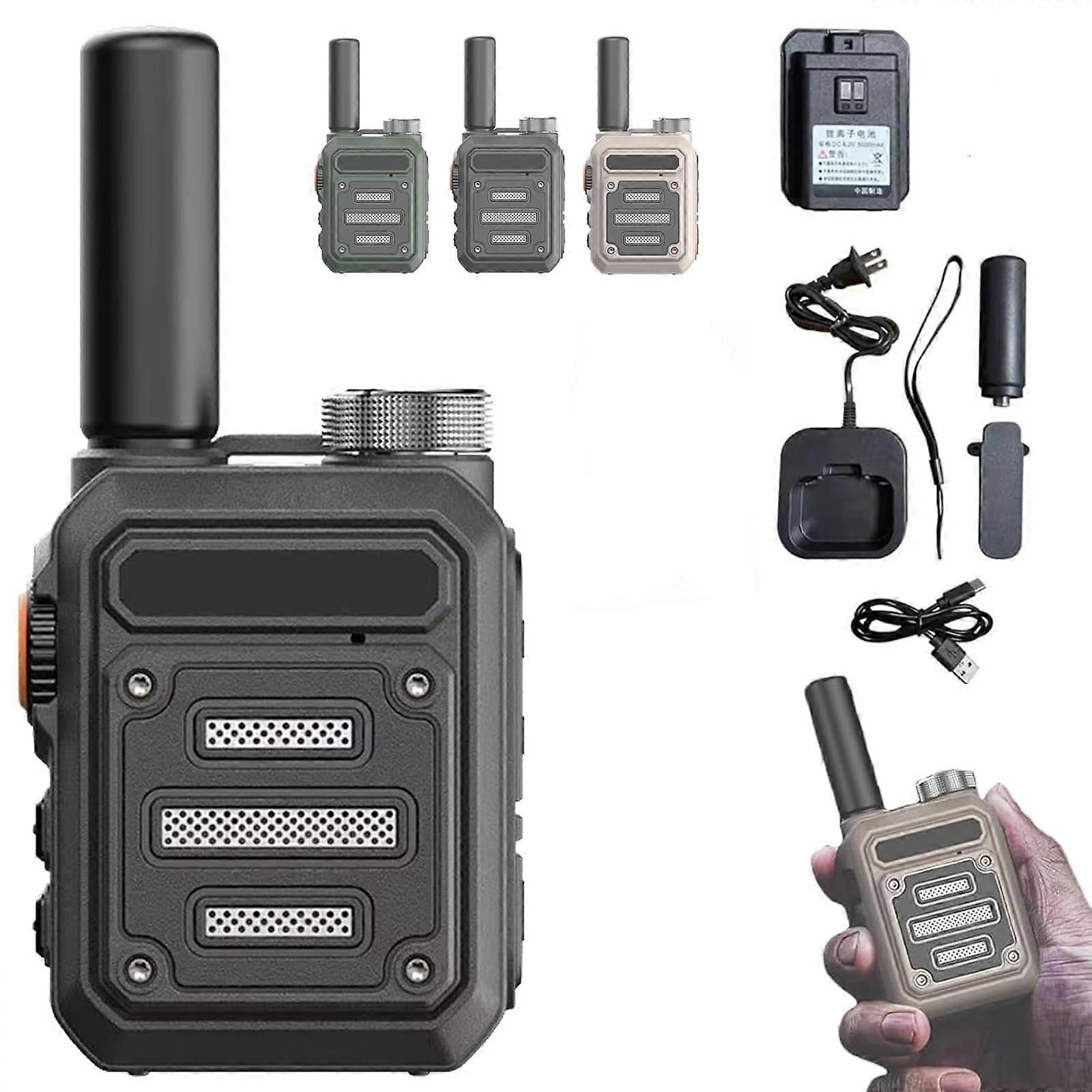 耐衝撃性トランシーバー、ポータブルトランシーバー充電式2ウェイラジオ、100%新品