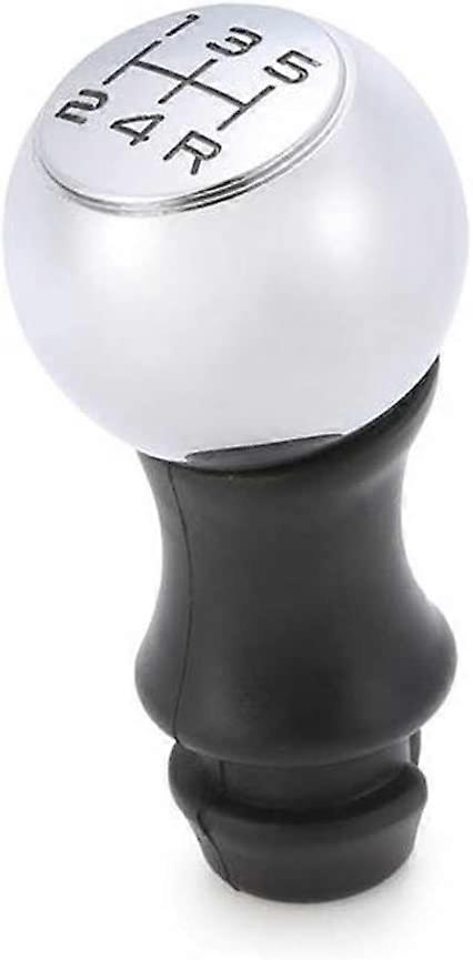 5 Speed Manual Gear Shift Knob for Car 206 207 3008 etc/ C2 C3 C4 Picasso Berlingo Saxo (Silver)