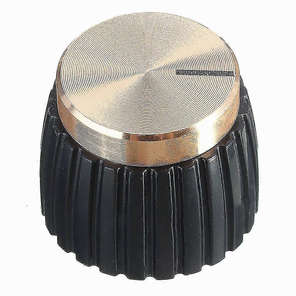 10x Guitar Amp Amplifier Knobs Push-on Black+gold Cap For Marshall Amplifier