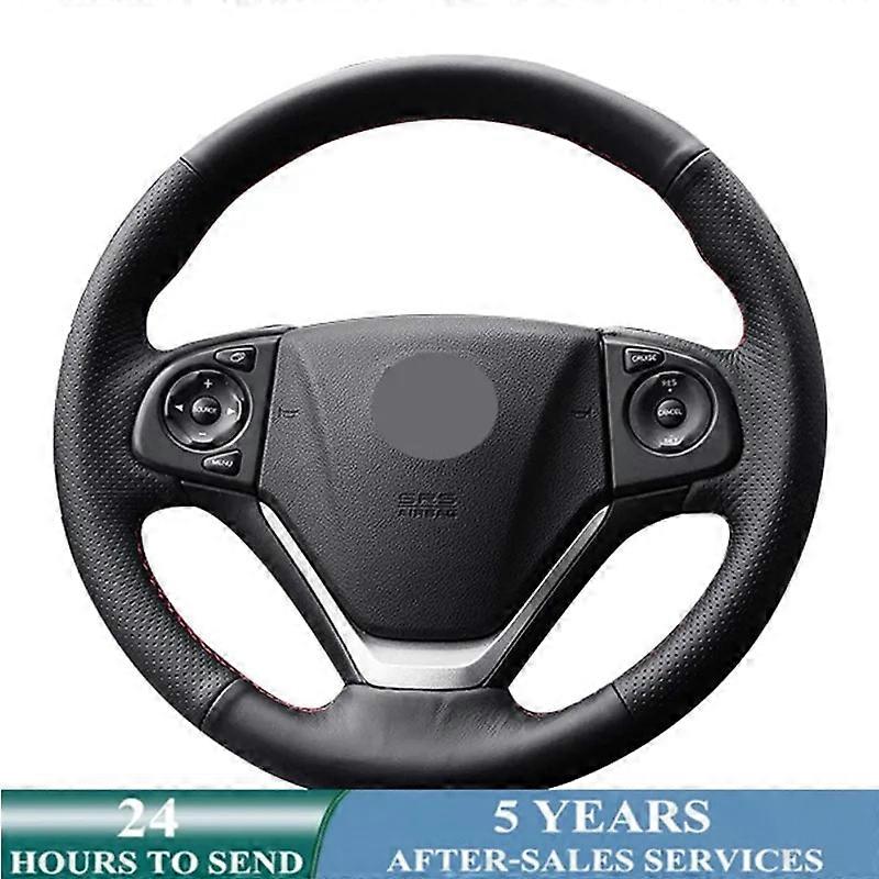Customized Car Steering Wheel Cover Hand Sewing Braid Non-slip Leather Car Accessories For Honda CRV 2012 2013 2014