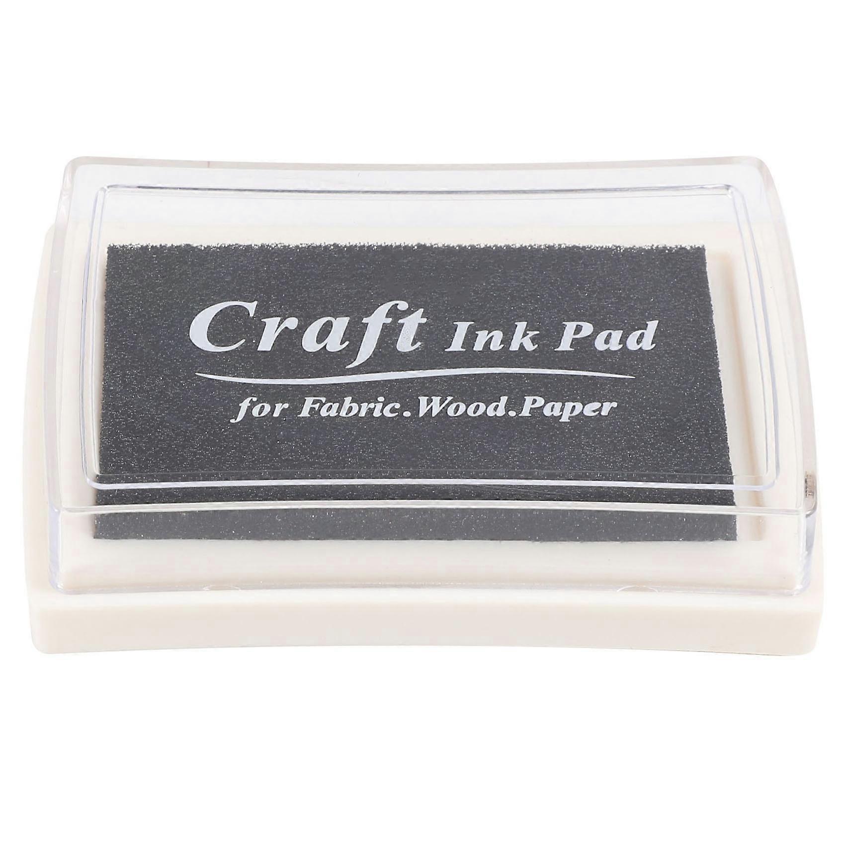 Black Ink Pad Inkpad Rubber Stamp Finger Print Craft Non-Toxic