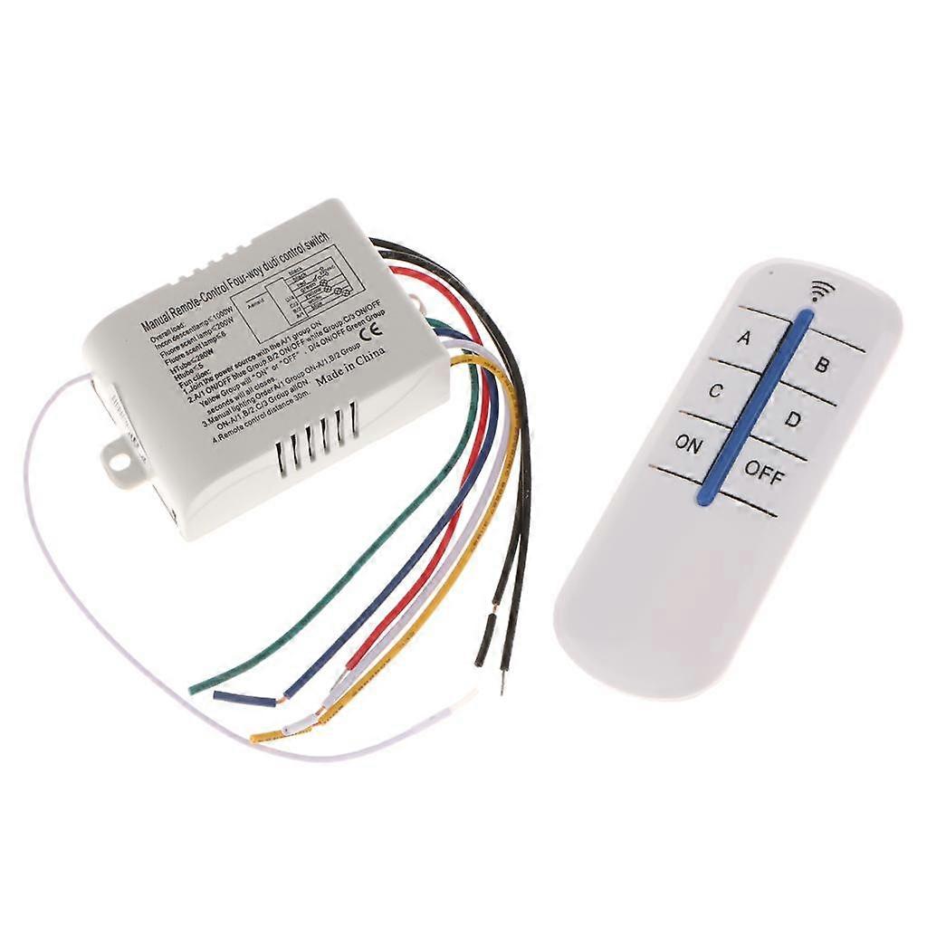 220V Anti-interference FOUR WAY Light Lamp Switch Module with Remote Controller Lighting Kits