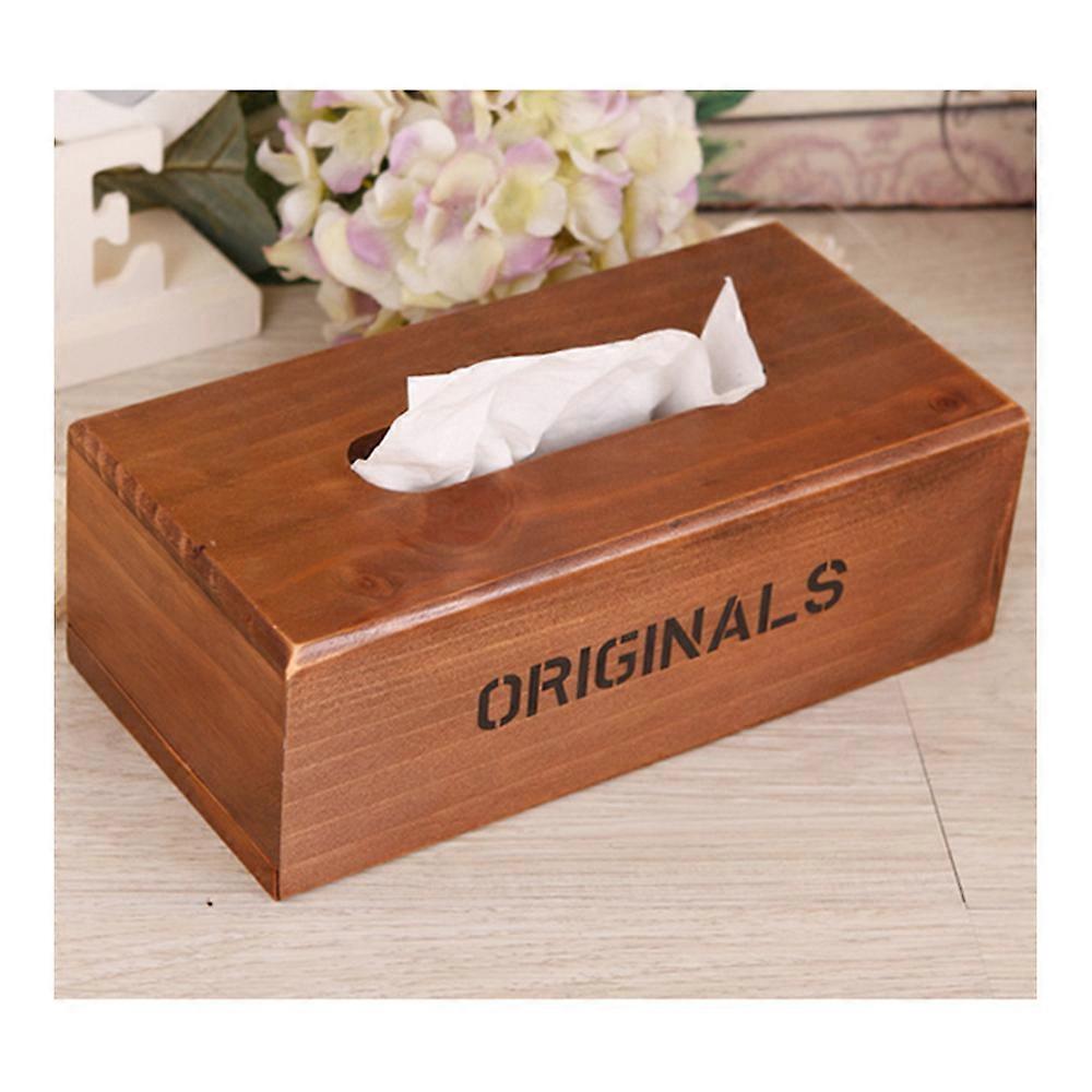 Hotel Wooden Rectangle Tissue Box Creative Napkin Box