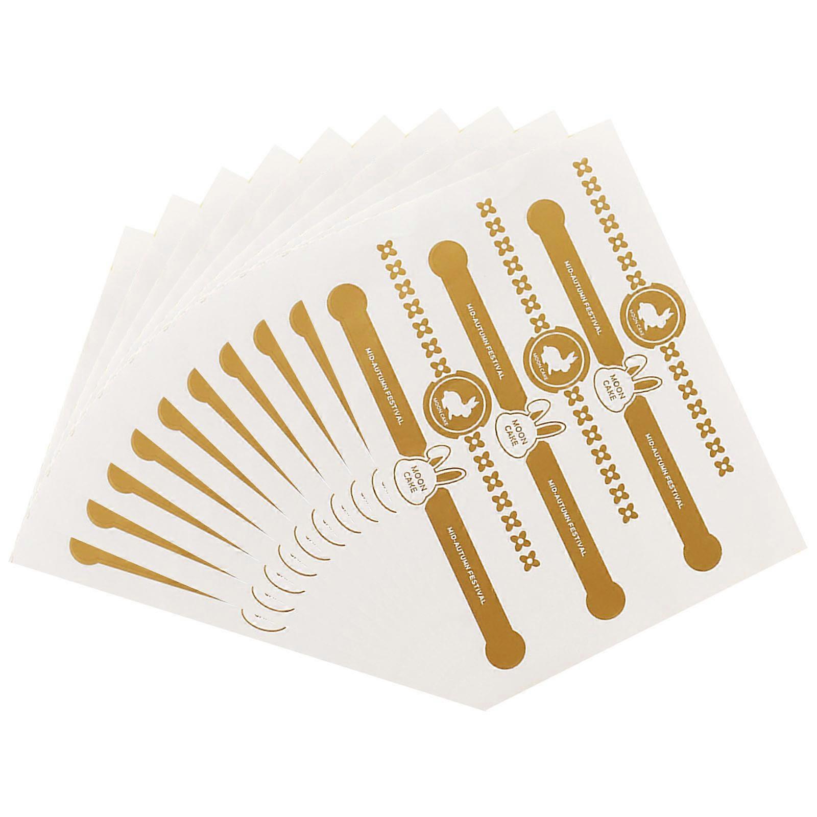 Mooncake Boxes Decorating Labels Clear Cookie Macaron Cake Containers Stickers