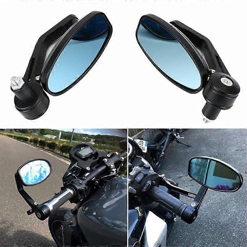 7/8'' 22mm Motorcycle Handle Bar End Mirrors Rearview Side Mirrors for Honda Yamaha Kawasaki